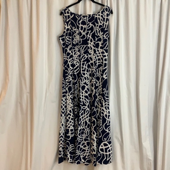 Blue & white Haani dress Petite - Picture 1 of 3